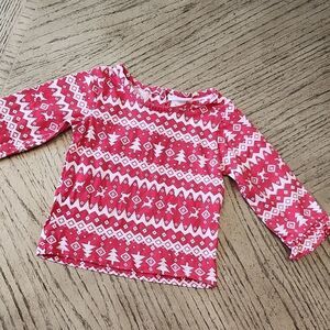 Christmas reindeer top girls size 4 Little Lass New never worn.